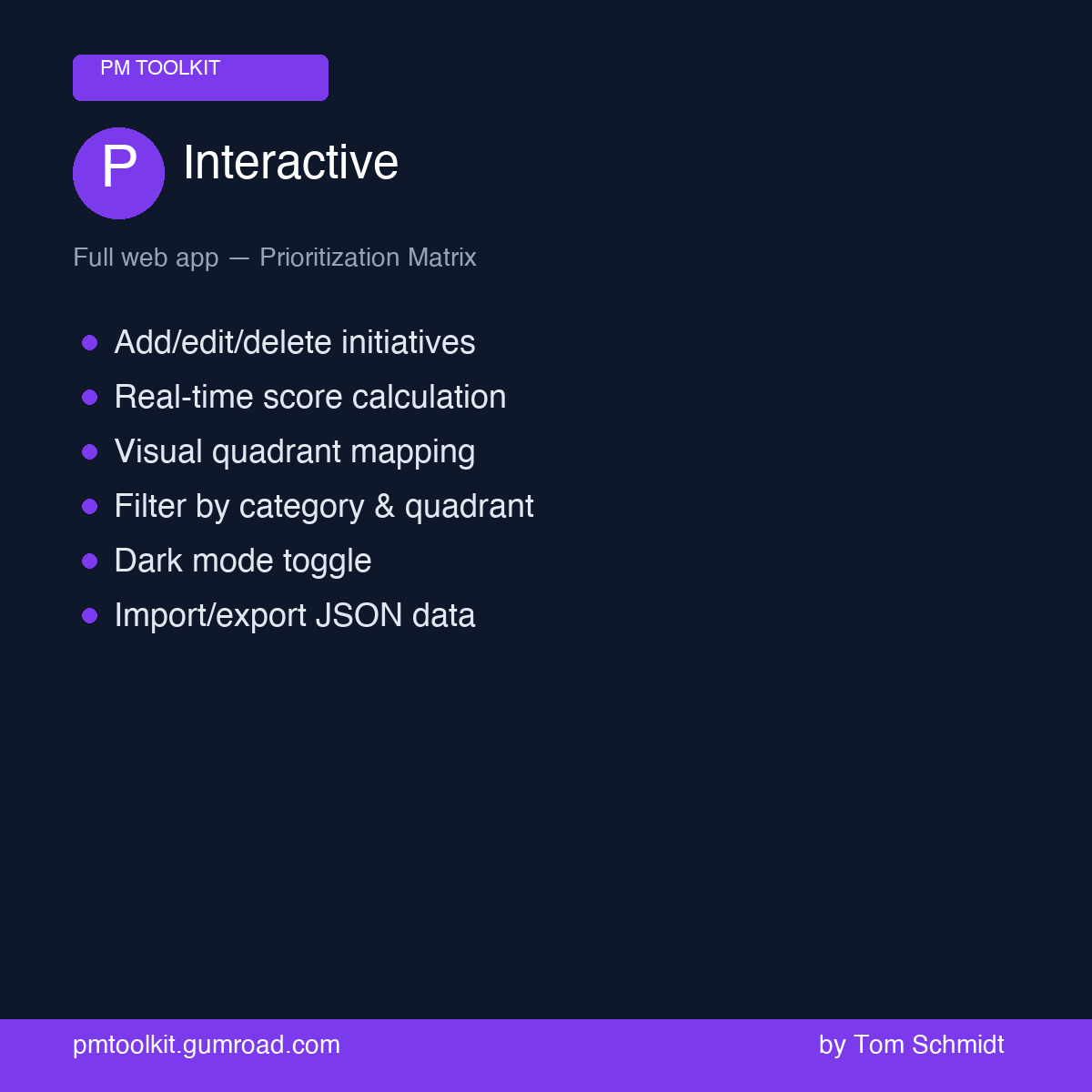 Prioritization Matrix interactive preview